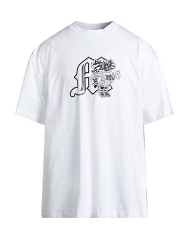 Msgm Man T-shirt White Size Xl Cotton In White