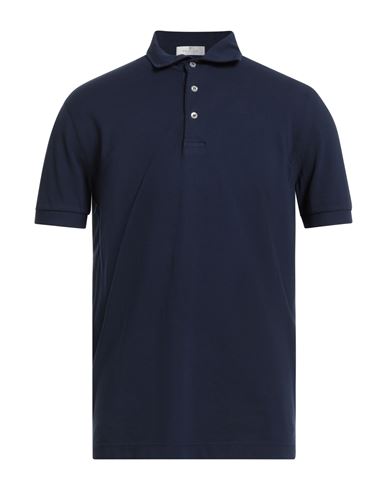 Panicale Man Polo Shirt Navy Size 38 Cotton In Blue
