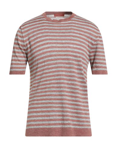 Daniele Fiesoli Man T-shirt Rust Size L Linen In Red
