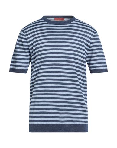Daniele Fiesoli Man T-shirt Blue Size L Linen In Blue