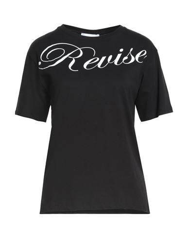 Revise Concept Woman T-shirt Black Size Xs Cotton In Black