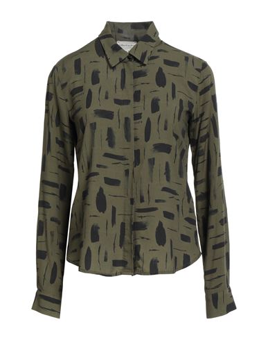 Alessia Santi Woman Shirt Military Green Size 10 Viscose In Green