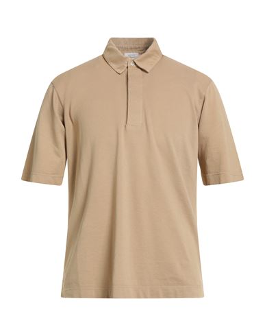 Daniele Fiesoli Selezione Man Polo Shirt Camel Size L Cotton, Silk In Neutral