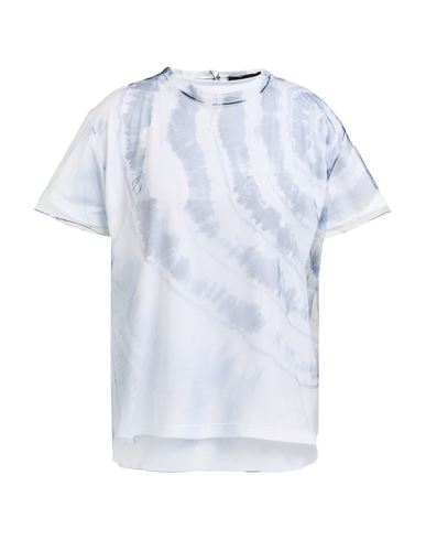 Fabiana Filippi Woman T-shirt White Size 10 Polyamide, Cotton In Blue