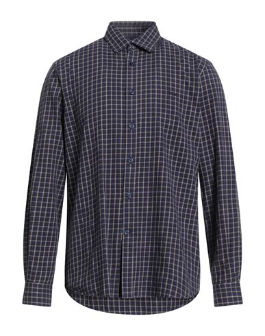Harmont & Blaine Man Shirt Navy Size L Cotton In Blue
