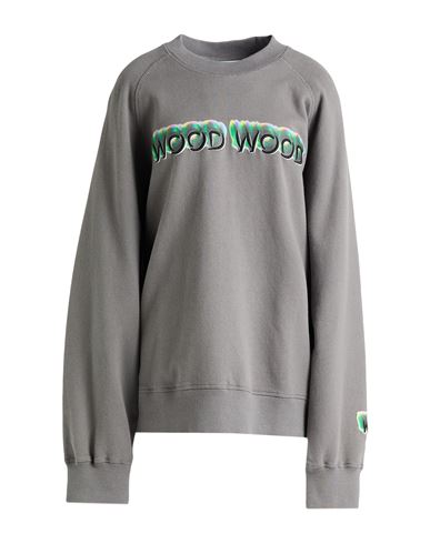 Wood Wood Woman Sweatshirt Grey Size Xl Cotton In Gray