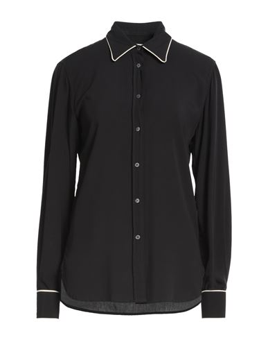 Deuxieme Woman Shirt Black Size 10 Viscose In Black