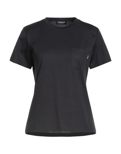 Dondup Woman T-shirt Black Size L Cotton In Multi