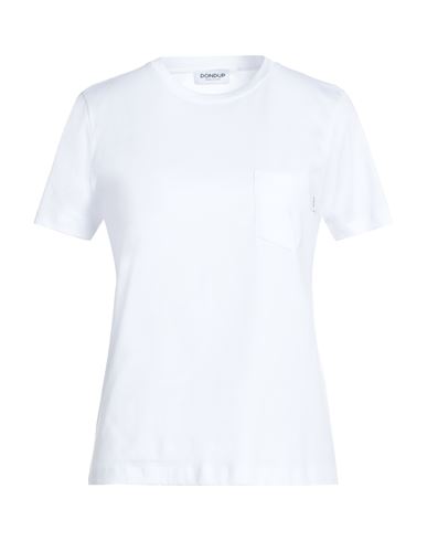Dondup Woman T-shirt White Size L Cotton In Multi