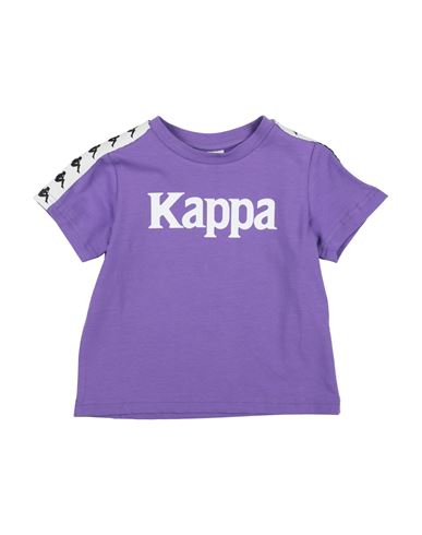 Kappa Toddler Boy T-shirt Purple Size 7 Cotton, Elastane In Purple