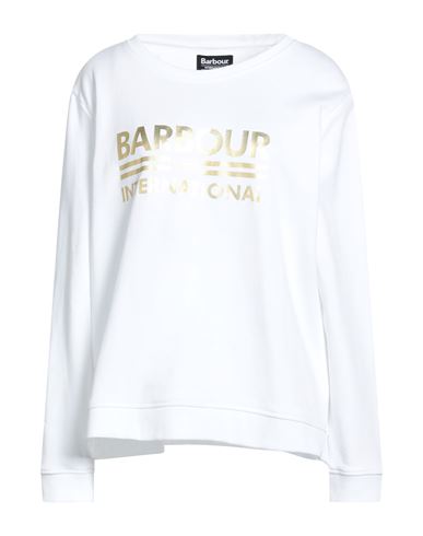 Barbour International Woman Sweatshirt White Size 14 Cotton In White