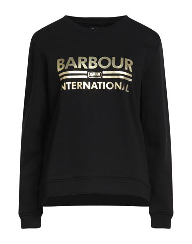 Barbour International Woman Sweatshirt Black Size 14 Cotton In Black