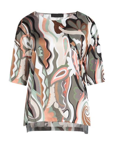 Capricci Di Maglia Woman Top Military Green Size 12 Viscose, Elastane In Green