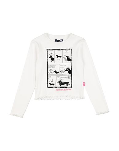 Harmont & Blaine Toddler Girl T-shirt White Size 6 Cotton, Elastane In White