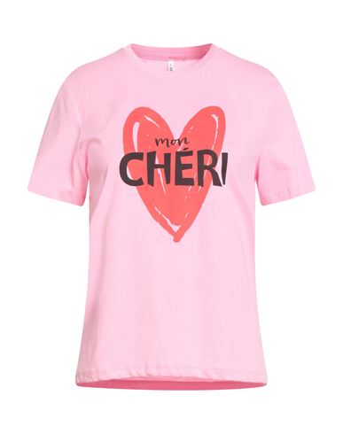 Only Woman T-shirt Pink Size S Cotton In Pink
