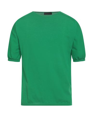 Lucques Man Sweater Green Size 42 Cotton In Green