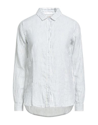 Barbour Woman Shirt Sky Blue Size 2 Linen In Blue