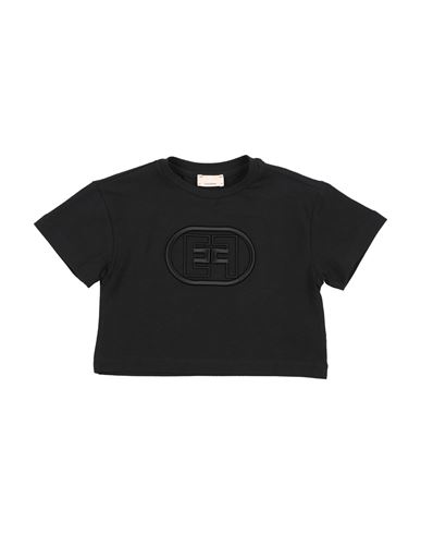 Elisabetta Franchi La Mia Bambina Toddler Girl T-shirt Black Size 5 Cotton, Elastane In Black