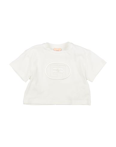 Elisabetta Franchi La Mia Bambina Toddler Girl T-shirt Ivory Size 5 Cotton, Elastane In Black