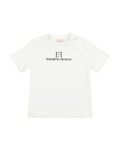 Elisabetta Franchi La Mia Bambina Toddler Girl T-shirt White Size 5 Cotton, Elastane In White