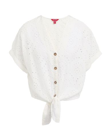 Guess Woman Shirt White Size L Cotton