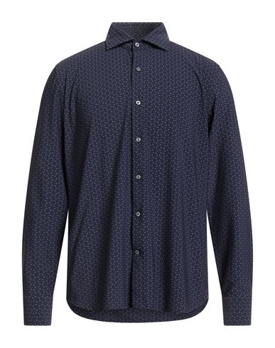 Ghirardelli Next Man Shirt Midnight Blue Size 17 ½ Polyamide, Elastane In Blue