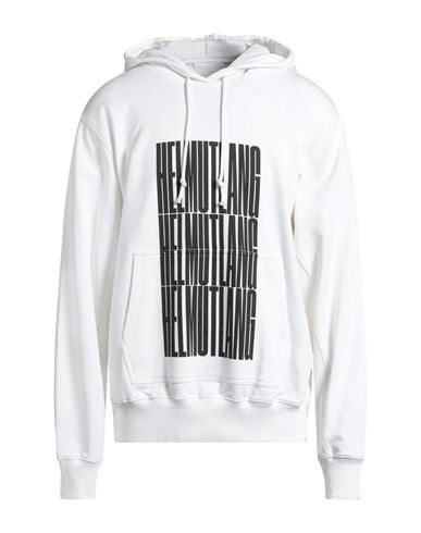 Helmut Lang Man Sweatshirt White Size L Cotton, Elastane In White
