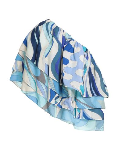 Pucci Woman Top Sky Blue Size 10 Cotton In Blue