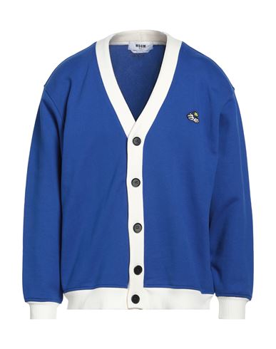 Msgm Man Sweatshirt Blue Size Xl Cotton In Blue