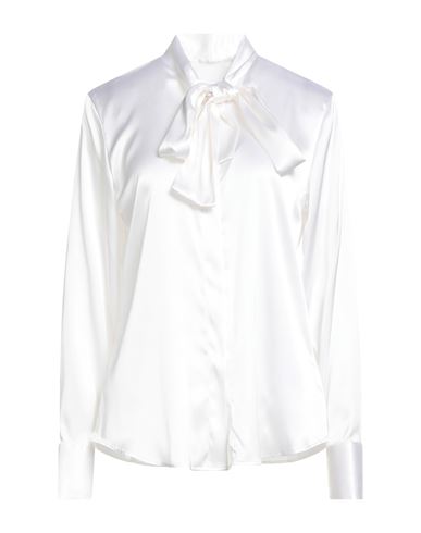 Xacus Woman Shirt White Size 10 Silk, Elastane In White