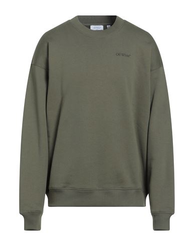 Off-white Man Sweatshirt Military Green Size L Cotton