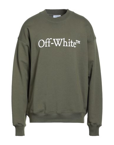 Off-white Man Sweatshirt Military Green Size L Cotton