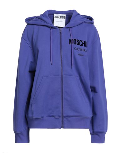 Moschino Couture Woman Sweatshirt Purple Size 6 Cotton In Blue