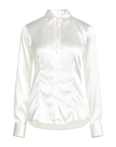 Xacus Woman Shirt White Size 6 Silk, Elastane In White