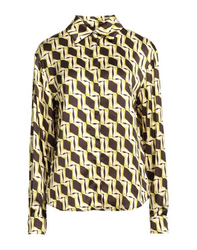 Msgm Woman Shirt Cream Size 6 Viscose In Multi