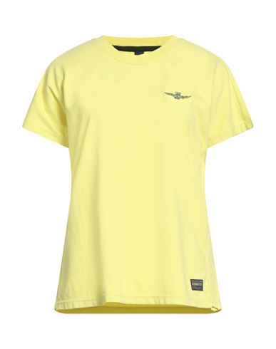 Aeronautica Militare Woman T-shirt Yellow Size L Cotton In Yellow