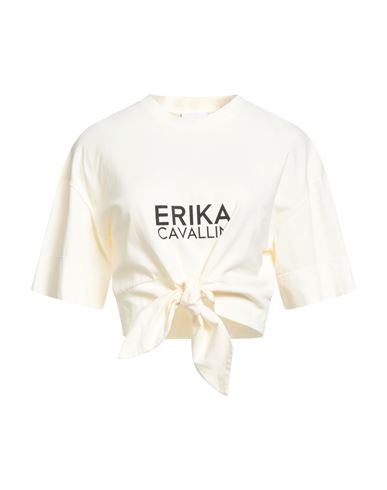 Msgm Woman T-shirt Ivory Size S Cotton In White