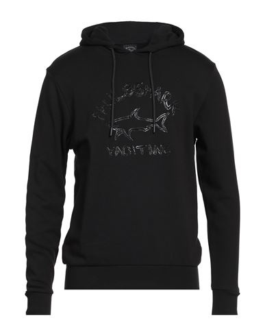 Paul & Shark Man Sweatshirt Black Size Xl Cotton In Black