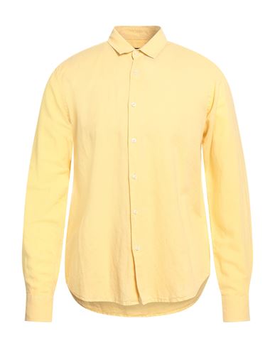 Homeward Clothes Co. Man Shirt Yellow Size M Linen, Cotton