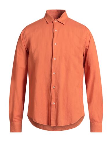 Homeward Clothes Co. Man Shirt Orange Size Xl Linen, Cotton