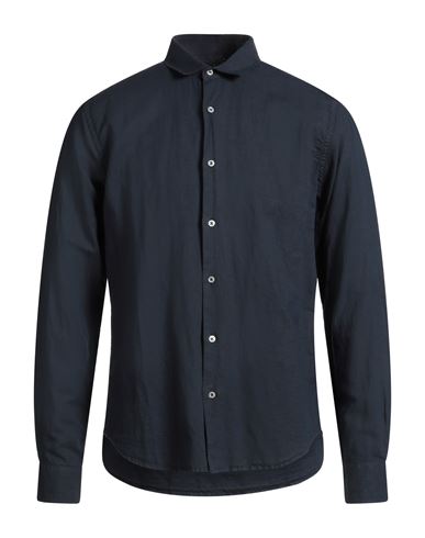 Homeward Clothes Co. Man Shirt Midnight Blue Size L Linen, Cotton