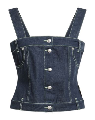 Off-white Woman Top Blue Size 8 Cotton