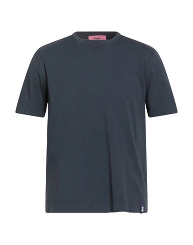 Drumohr Man T-shirt Midnight Blue Size L Cotton In Blue