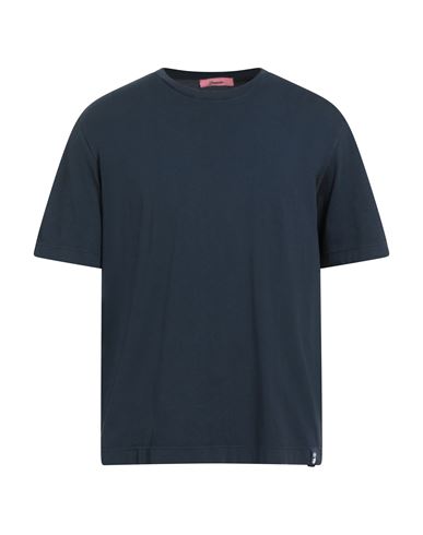 Drumohr Man T-shirt Navy Size Xxl Cotton In Blue