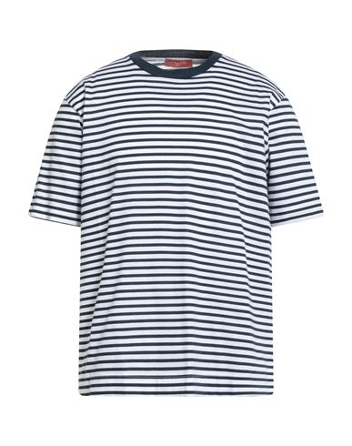 Daniele Fiesoli Man T-shirt Midnight Blue Size L Cotton In Multi