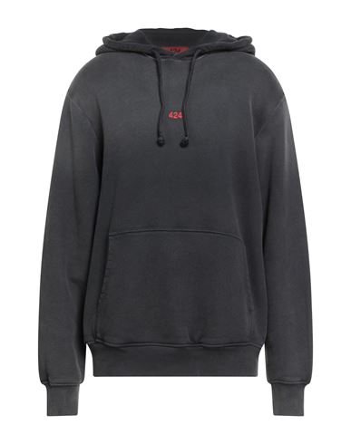 424 Fourtwofour Man Sweatshirt Charcoal Size Xl Cotton In Gray