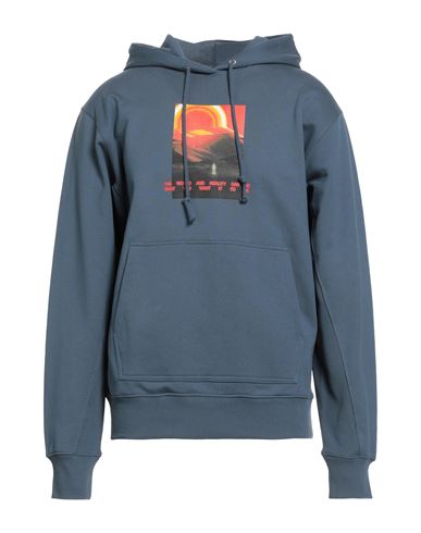 Helmut Lang Man Sweatshirt Slate Blue Size L Cotton In Blue