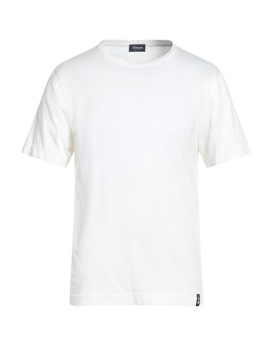Drumohr Man T-shirt Ivory Size 3xl Cotton In White