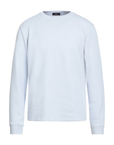Theory Man Sweatshirt Sky Blue Size M Cotton, Polyester, Elastane In Blue