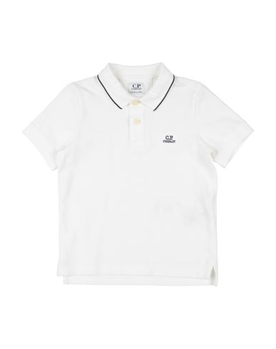 C.p. Company Undersixteen C. P. Company Undersixteen Toddler Boy Polo Shirt White Size 6 Cotton, Elastane In White